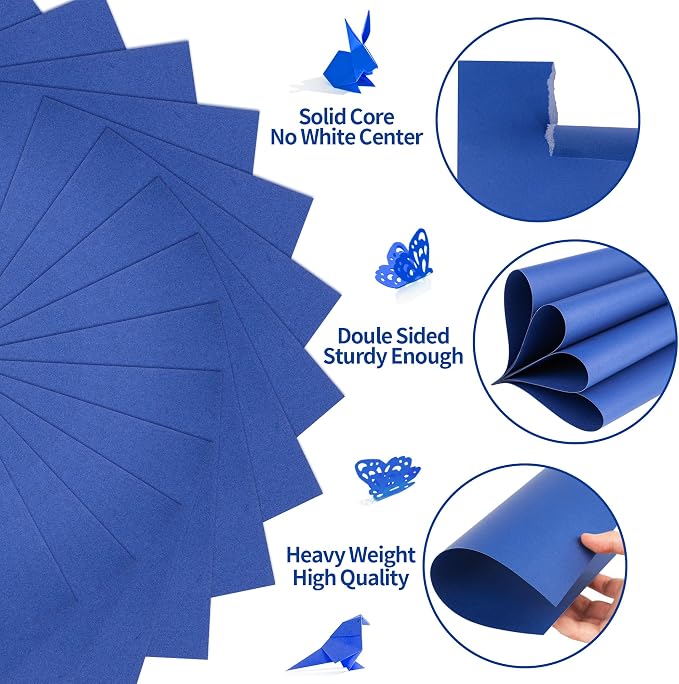 25 Sheets Navy Blue Cardstock - Image 3