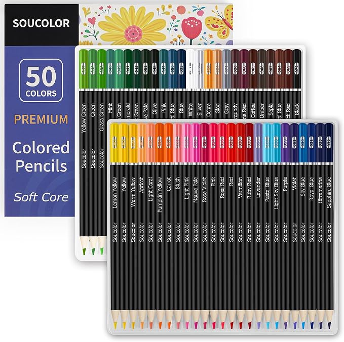 Soucolor 50 Colored Pencils by Soucolor