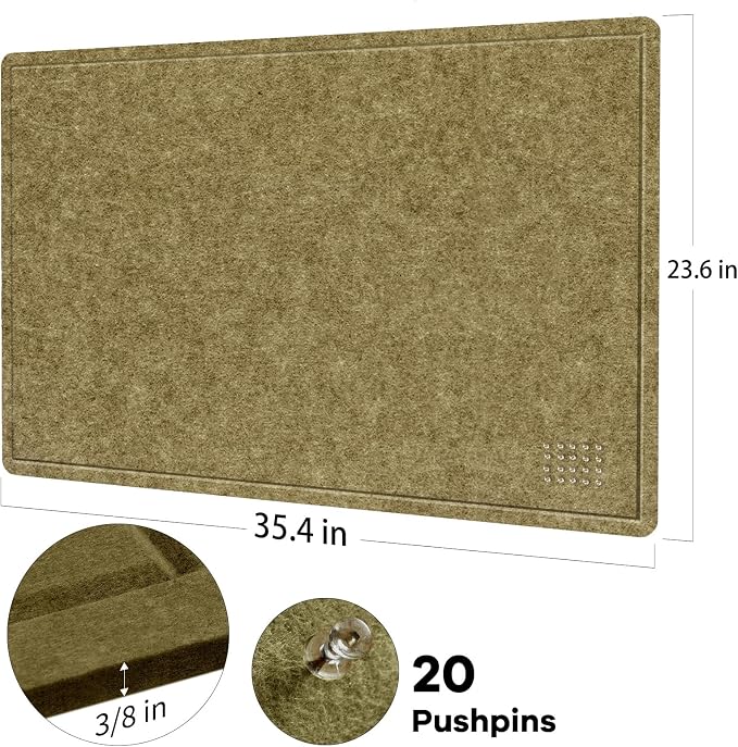 Bulletin Board, 36 x 24 inches Felt Board - Image 7
