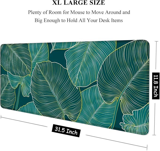 Auhoahsil Desk Pad, XL Extended Large Gaming Mouse Pad 31.5 x 11.8 Inch - Image 2
