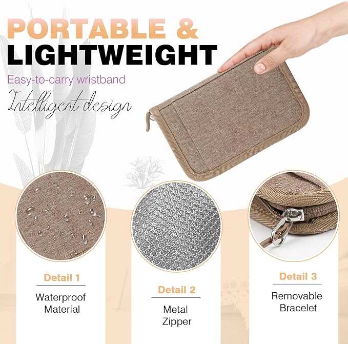 Single Passport Holder for Travel, RFID Travel Document Organizer for Women - Image 4