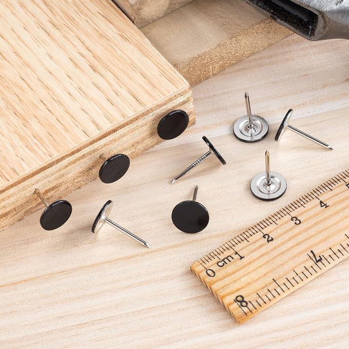 100pcs Metal Thumb Tacks, Heavy Duty Flat Head Push Pins, Upholstery Tacks - Image 6