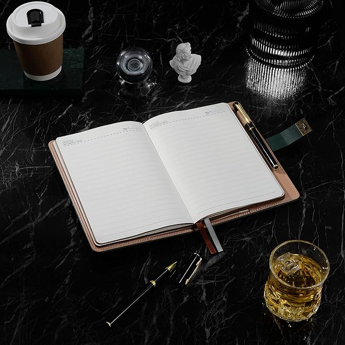 ZXHQ Lock Journal with Pen, A5 240 Pages Diary with Lock, Refillable, Leather - Image 5