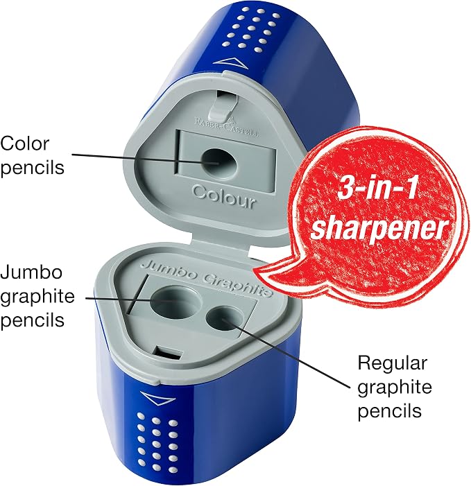 Faber-Castell Grip Trio Manual Pencil Sharpener - Image 2