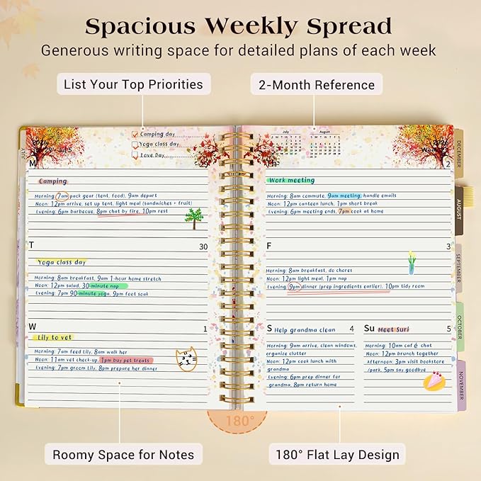 Academic Planner 2026-2027, 18 Months Weekly and Monthly Daily Planner from - Image 3