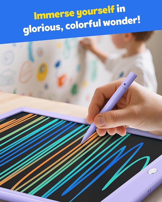 TEKFUN LCD Writing Tablet for Kids, 10-inch Coloring Drawing Pad, Mess Free - Image 4
