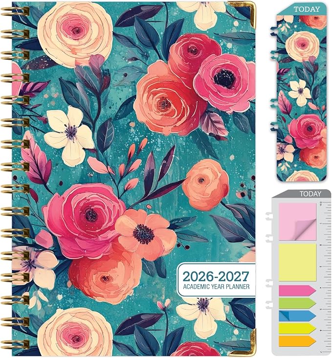 HARDCOVER Academic Year 2026-2027 Planner: 14 Months 5.5"x 8" Daily Weekly by ExcelloGlobalProducts