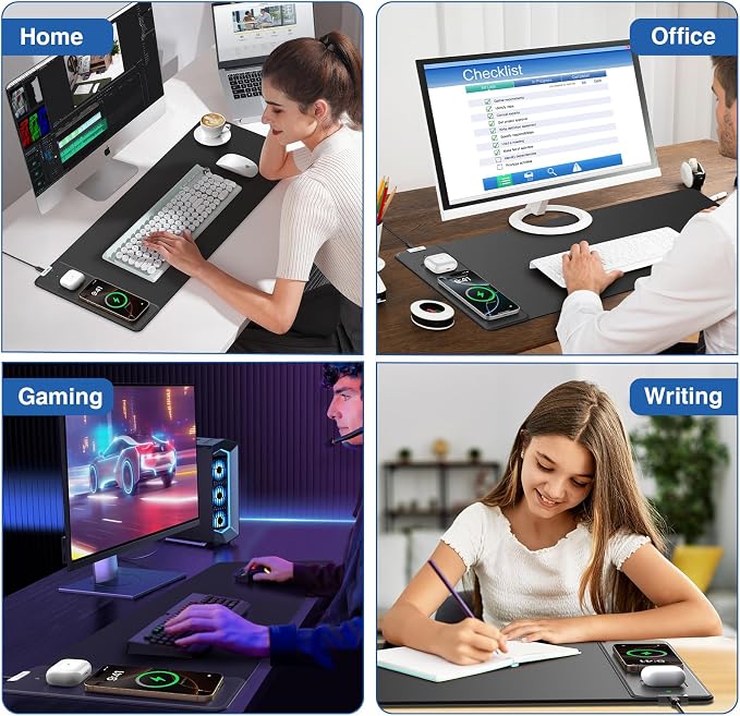 Magnetic Wireless Charging Mouse Pad, 27.5"x11.8" Gaming Desk Mat - Image 4