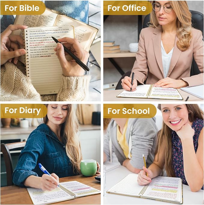 Taja Spiral Journal Notebook for Women, Pretty Hardcover Lined Notebook for - Image 7