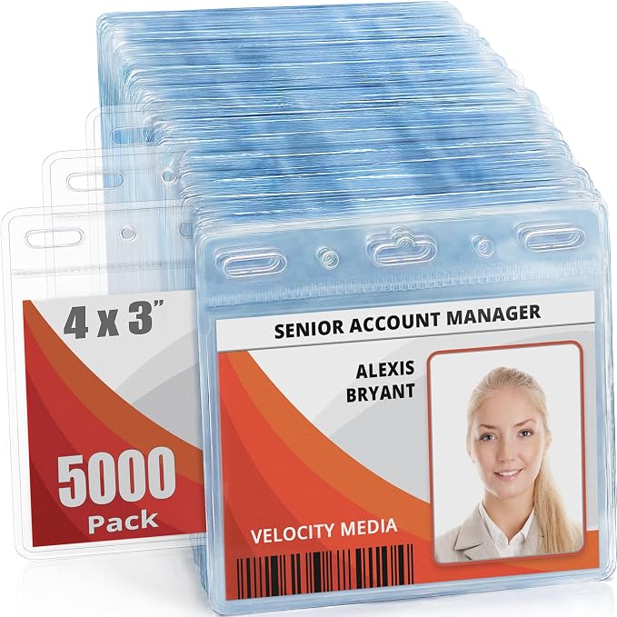 Mifflin-USA Card Protector Quick Load Horizontal No Zipper Name ID Badge Holder by MIFFLIN