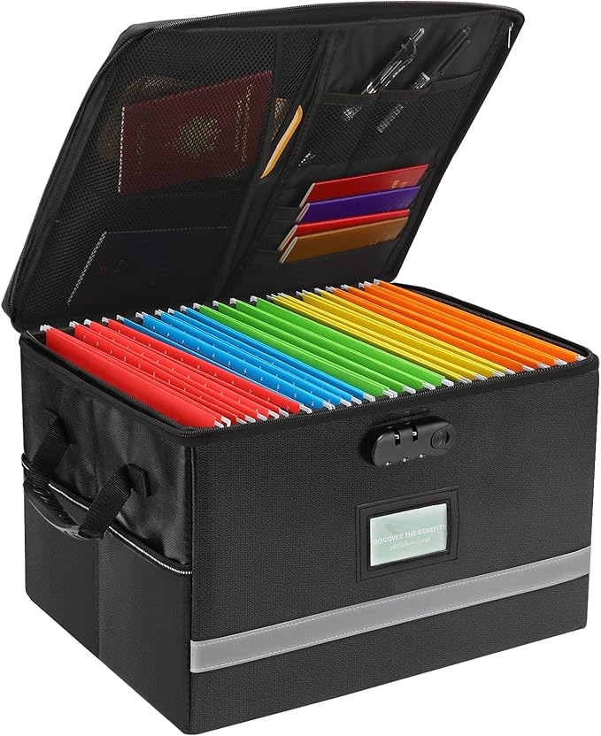 EXLIFBAG File Organizer, Fireproof File Box by EXLIFBAG