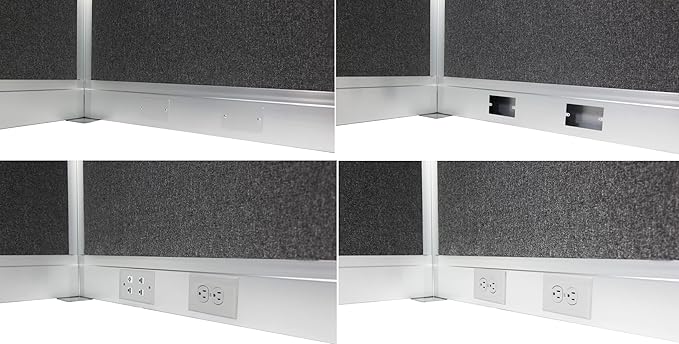 Versare Pre-Configured Hush Panel Electric Cubicle | Workstation Divider Walls | Cubicle Privacy Panels | Office Partition Walls-DeskLoop Office