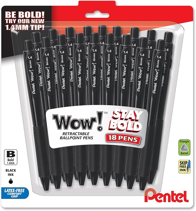 Pentel Wow! Retractable Ballpoint Pen, Bold Line by PentelofAmerica