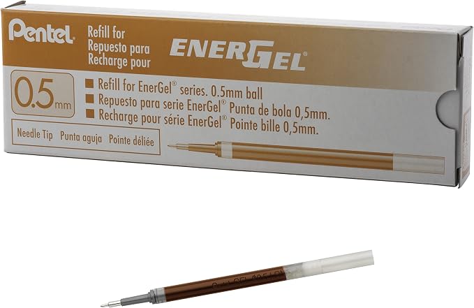 Pentel Refill Ink for EnerGel Pen Needle Tip, 12 Pack by PentelofAmerica