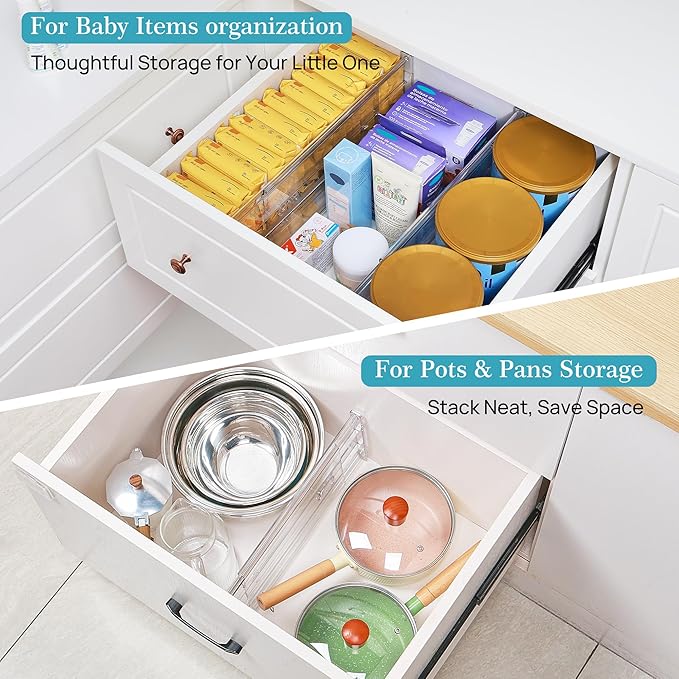 Vtopmart 6 Pack 6" Tall Upgrade Drawer Dividers - Image 5