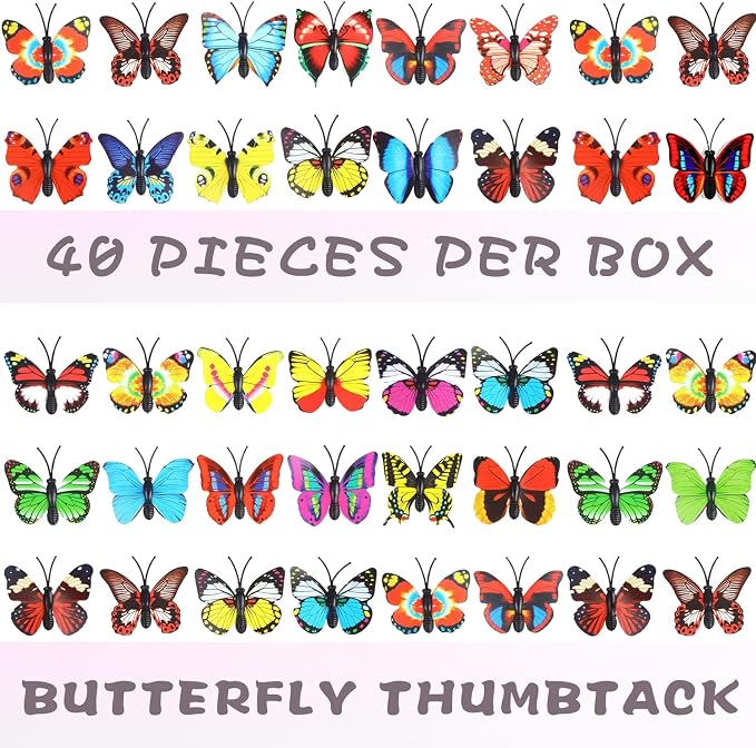 GOUWEIBA 40 Packs Decorative Thumb Tacks - Image 3