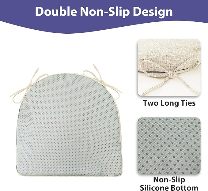IPYNBAP Chair Cushions for Dining Chairs, Kitchen Chair Cushions, Non Slip - Image 5