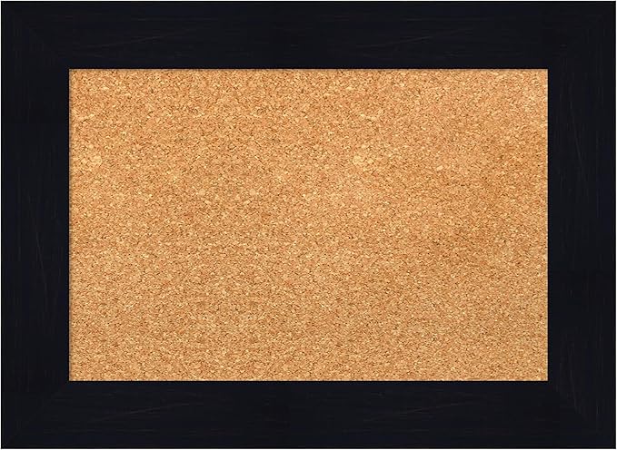 Amanti Art Natural Cork Board for Wall, 16x22 Vision Board with Blue Wood Frame, Small Corkboard Office Decor for Home Organization, Country Rustic Corkboard Pinboard to Display Items for Home-DeskLoop Office