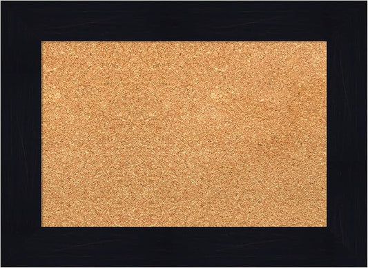 Amanti Art Natural Cork Board for Wall, 16x22 Vision Board with Blue Wood Frame, Small Corkboard Office Decor for Home Organization, Country Rustic Corkboard Pinboard to Display Items for Home-DeskLoop Office