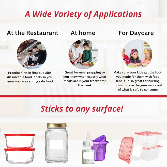 2x3 Dissolvable Food Labels, 1000 Label Stickers, Bottle Labels - Image 5