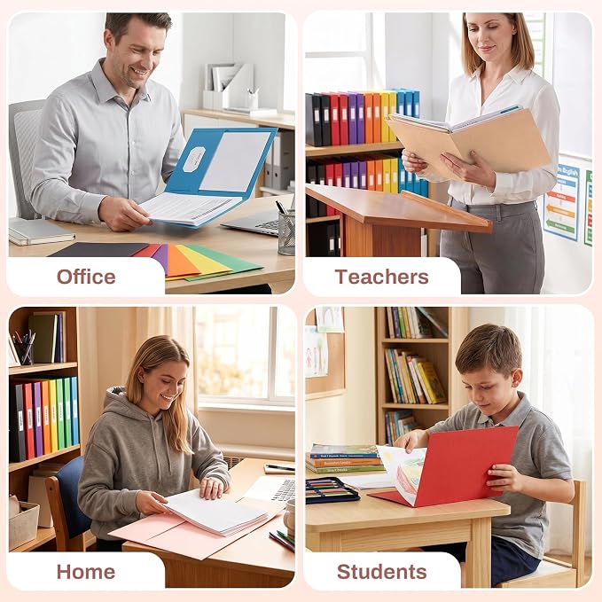 SUNEE Two Pocket Folders, 25 Pack File Folders - Image 5