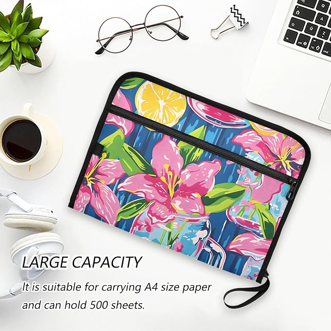 Expanding File Folder Lily Pulitzer Mason Jars Accordion File Organizer 13 - Image 5