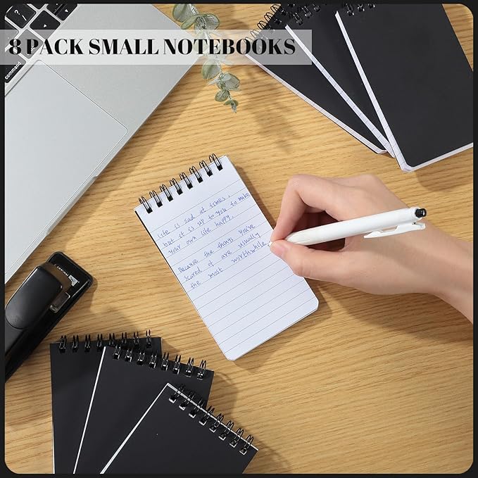 Thboxes 8 Pack Pocket Notebooks, 3 x 5 Spiral Notepads Mini Notebook 60 - Image 5