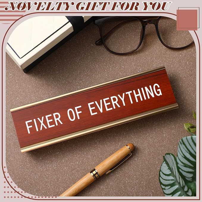 Weysat Funny Desk Signs for Office-fixer of Everything-fun Office Accessories - Image 6