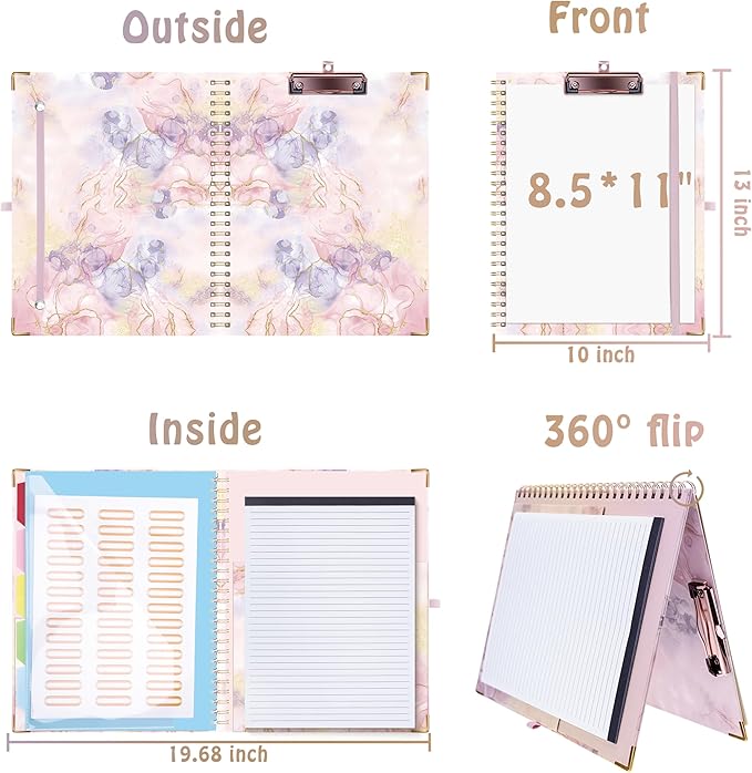 HAUTOCO Clipboard Folio with Refillable Notepad - Image 2