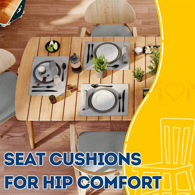AAAAAcessories D-Shaped Chair Cushions, Machine-Washable Cover - Image 8