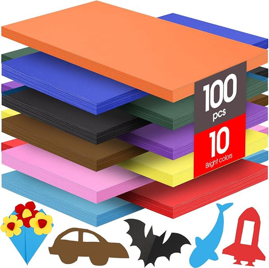 Yahenda 100 Pcs Colored Poster Boards 16 x 12 Inches 10 Assorted Color Poster by Yahenda