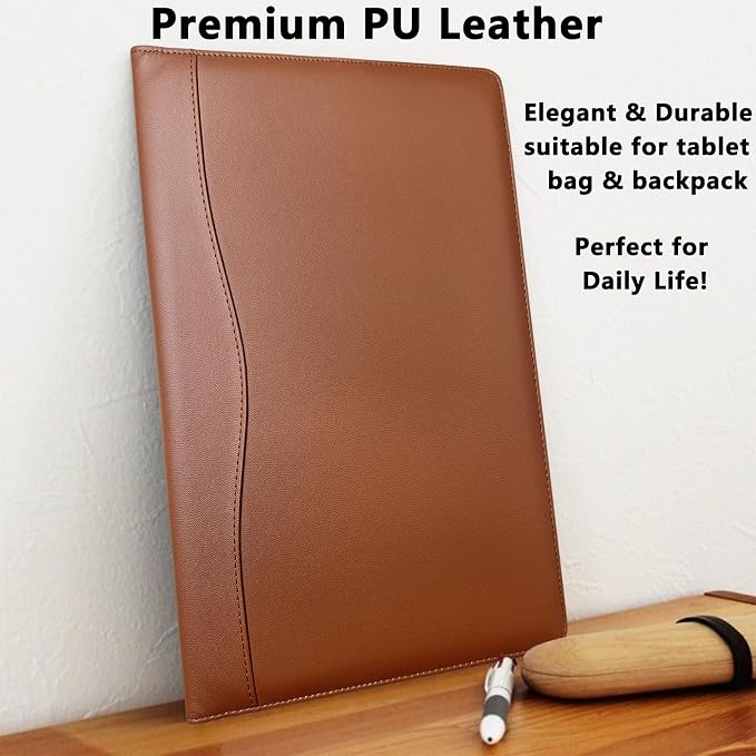 Portfolio Folder Padfolio with A4 Clipboard, PU Leather Portfolio Clipboard - Image 6