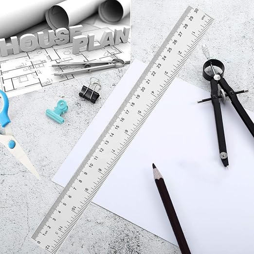 YouOKLight Plastic Ruler 30cm, Transparent Ruler 12 inch, Metric Ruler - Image 6
