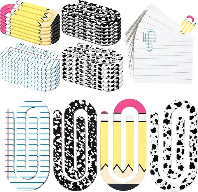 Back to School Paper Clips 4 Inch 24 Pcs Jumbo Acrylic Paper Clips | by Unknown