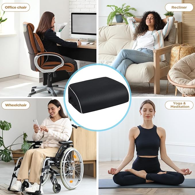 Thick Chair Cushions, Office Booster Seat Cushion to Tailbone Pain Relief - Image 4