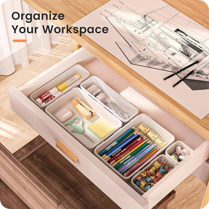 A-LuGei 【】 【】 White Drawer Organizer, Makeup organizer - Image 5