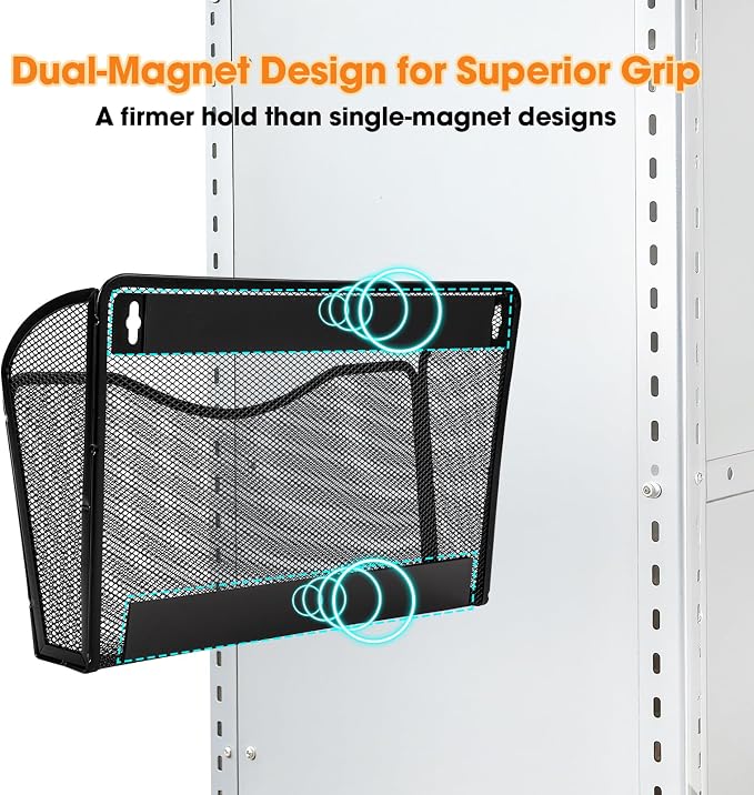 AGPTEK Magnetic File Holder, Hanging Wall Storage Rack - Image 3