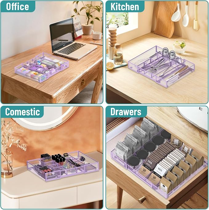 Expandable Desk Drawer Organizer Tray - Image 7