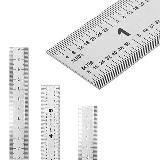 Mr. Pen- Machinist Ruler, 3 Pack, 6 Inch, Stainless Steel Metric & Imperial | - Image 3