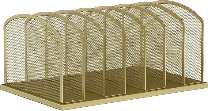 Desk File Organizer Vertical 7 Sections Mesh File Sorter Paper Storage Organizer by MINDEPOT