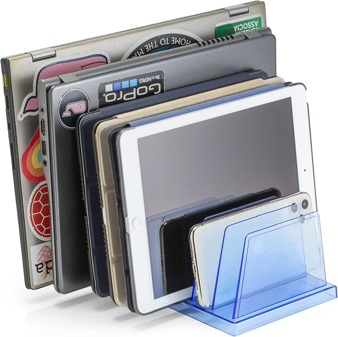 Officemate Blue Glacier Standard Sorter, 7 Compartments, Transparent Blue - Image 6