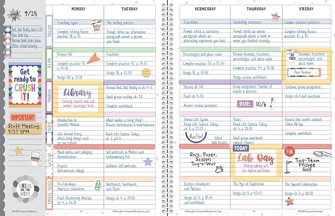 Teacher Created Resources Color Crush Teacher Plan Book - Image 2
