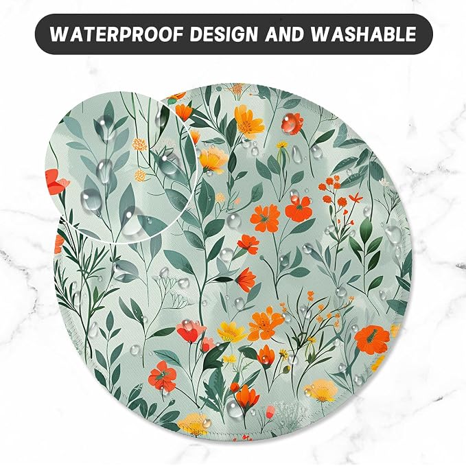 ITNRSIIET Round Mouse Pad with Stitched Edge Premium-Textured Waterproof - Image 5