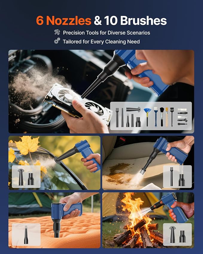 Compressed Air Duster, 000RPM Ultra-Powerful Electric Air Duster | 8000mAh - Image 6