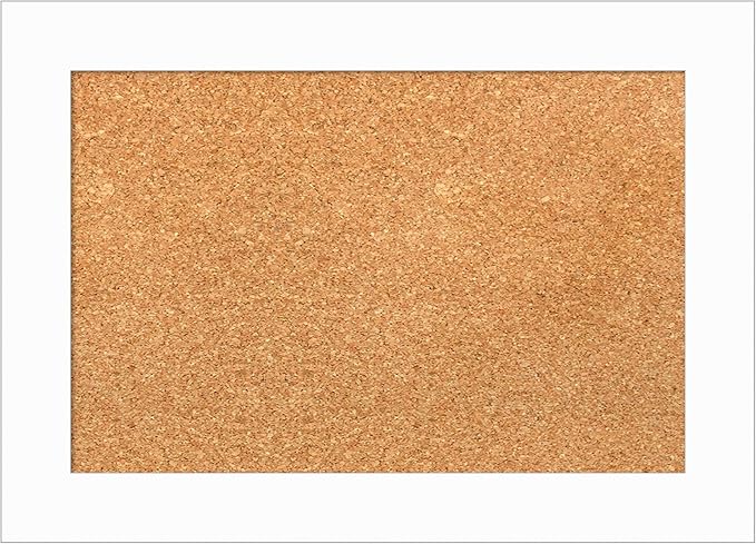 Amanti Art Natural Cork Board for Wall, 15x21 Vision Board with White Frame, Small Corkboard Office Decor for Home Organization, Casual Corkboard Pinboard to Display Items for Home Organization in-DeskLoop Office