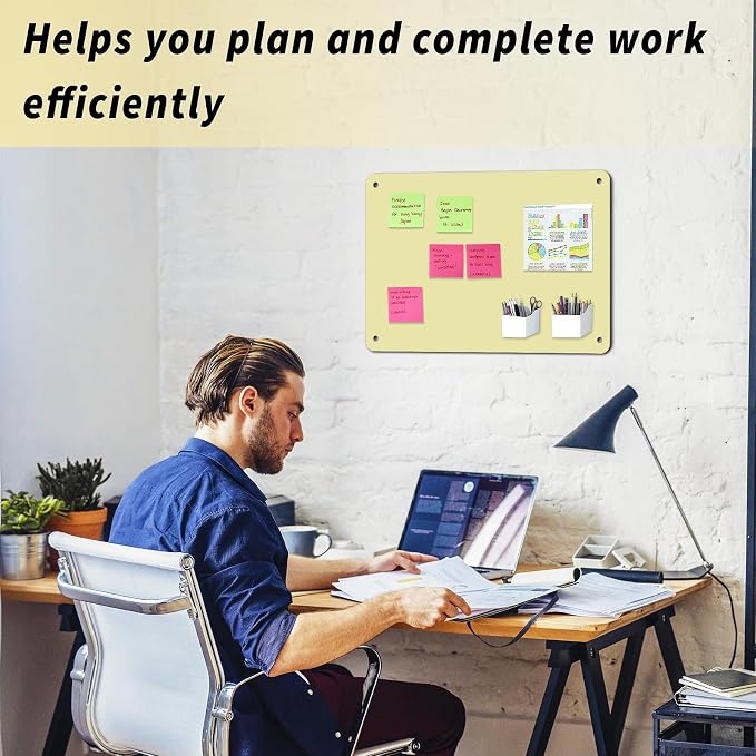 2Pack Magnetic Board 17.5" x 11.4" Magnet Bulletin Board is Suitable - Image 6