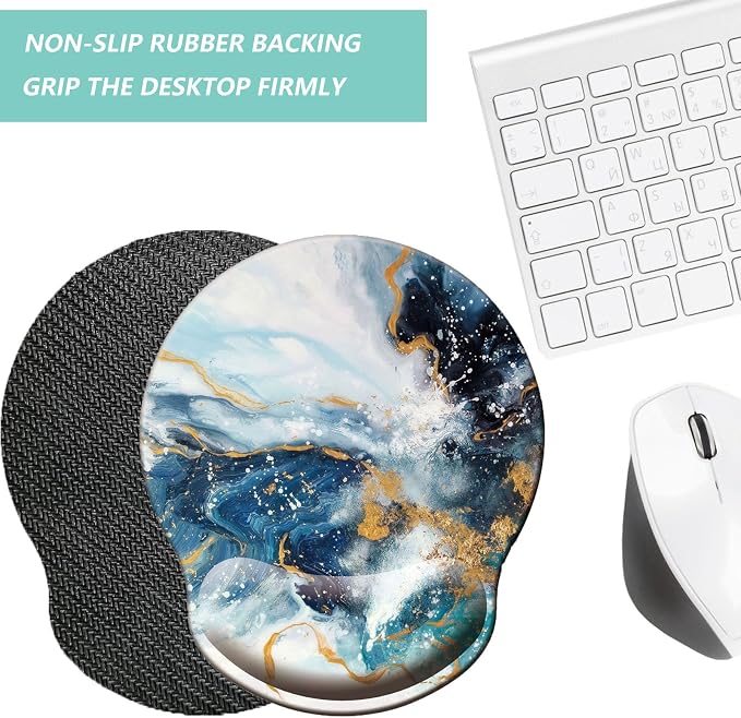 Mouse Pad with Wrist Support, Ergonomic Mouse Pad with Memory Foam Wrist Rest - Image 4