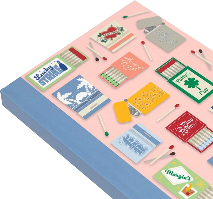 Pearhead Blue Matchbook Hardcover Journal, 6x8 College-Ruled Lined Notebook - Image 3