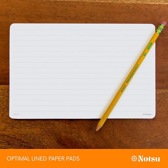 Notsu Lined Desk Notepad 2 Pack | Minimalist Ruled Memo Mouse Pads - Image 3