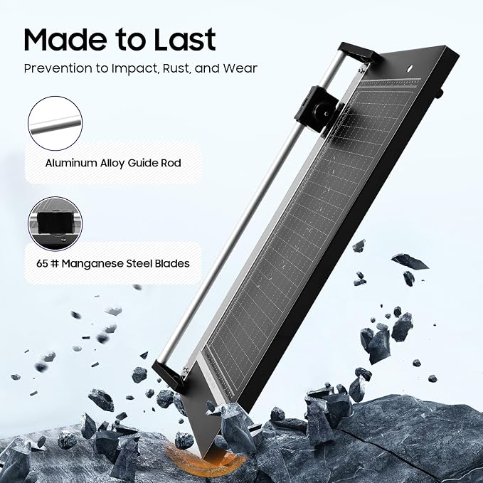Manual Heavy Duty 24 Inch Rolling Cutter, Precision Rotary Paper Trimmer - Image 8